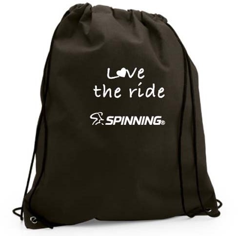 Love the Ride Drawstring Bag Black