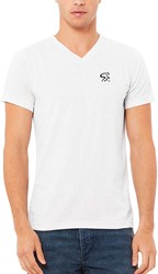 Mens Triblend VNeck White