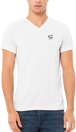 Mens Triblend VNeck White